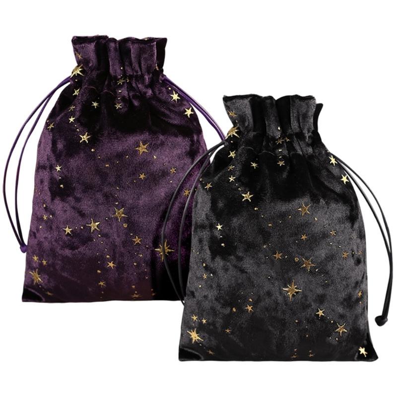 Kordelzug Würfeltasche Astrolabien Divinationen Tarots Kartenbeutel Brettspieltasche Flanell Schmuckverpackung Aufbewahrungstaschen