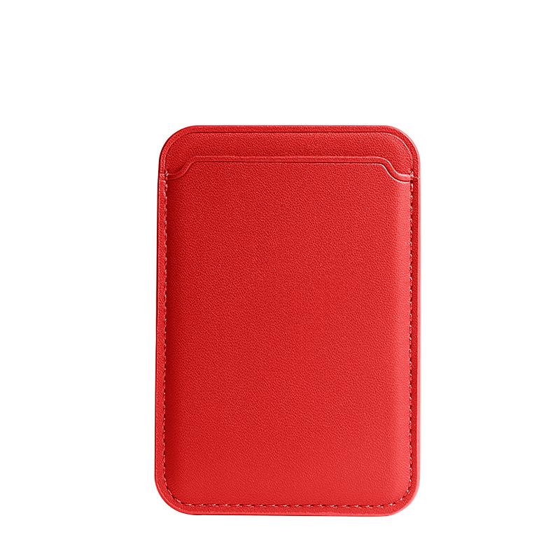 Compatible with Apple 15 MagSafe: Strong Magnetic Leather Card Holder for iPhone 12/13/14 Pro