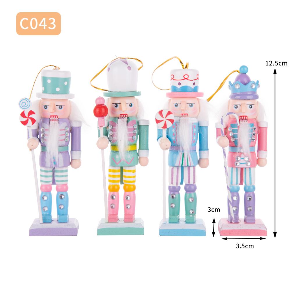 Pastel Candy Nutcracker Ornament Set