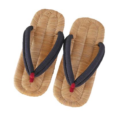Large Bamboo Bark Made In Handwoven In Yamagata Naturally Recommended for Barefoot Natural For Men and Indoor Use Excellent Comfort [AI] [hanao Navy]