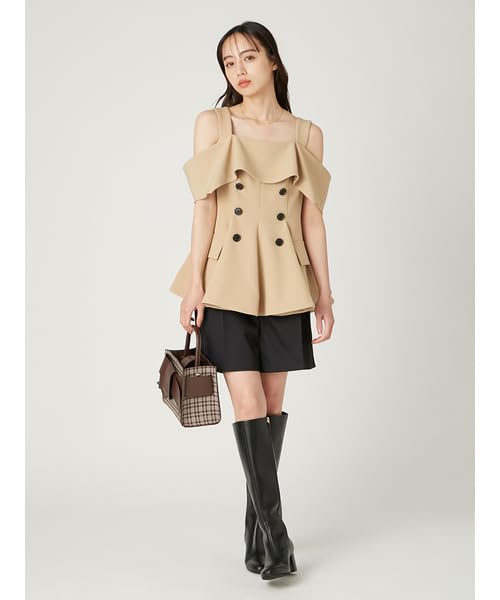 FRAY Ruel Ribbon Middle Bag FWGB254305 BRW F I.D. (Check)