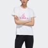 Adidas Foil Print Round Neck Sports Tee Women Tops White GP0699