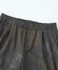 Tonsle Dirty Wash Elastic Waist Double Pleated Wide Pants Khaki