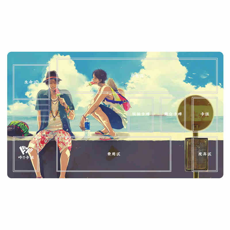 Self Made One Piece Zoro Luffy Board Game Card Mat Sanji Ace OPCG Anime PTCG Battle Table PadAnime Cards Gift