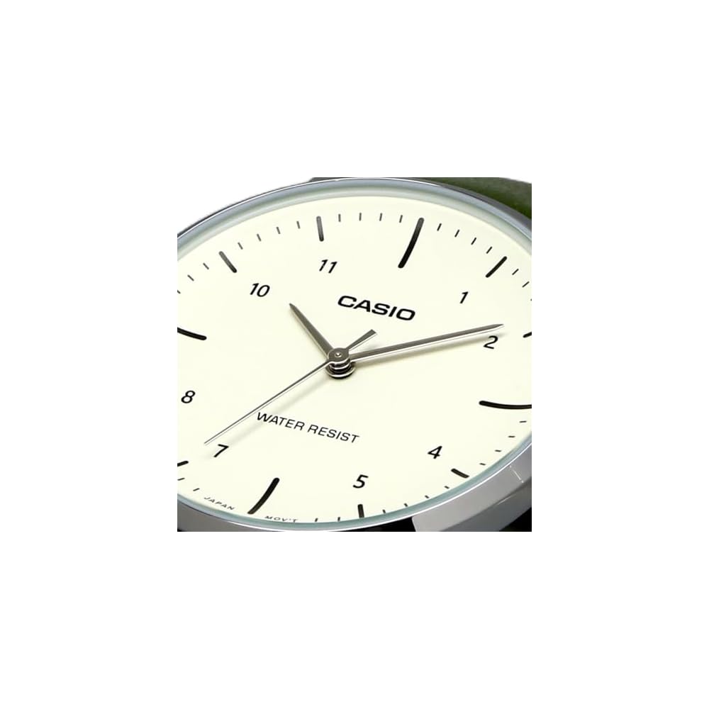 Casio LTP-VT03L-3B Analog Quartz Women's Watch Cream Green Leather Band Imported Model