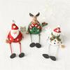 Metal Ornaments Christmas Pendant Santa Snowman Elk Elegant Red White Green Christmas Tree Decorations