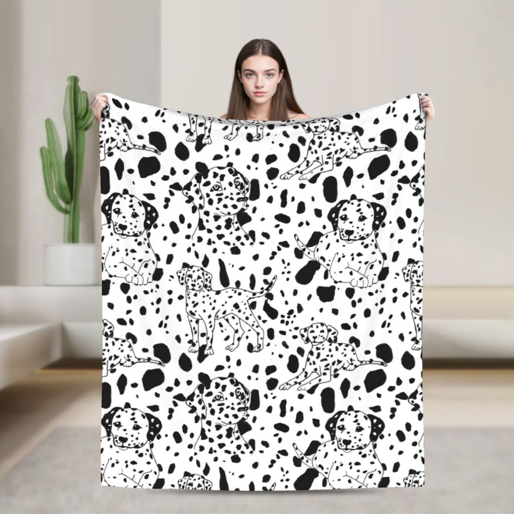 101 Dalmatians Cute DOG Pattern Blanket Anime Wool Vintage Warm Throw Blankets for Home Restaurant  Winter