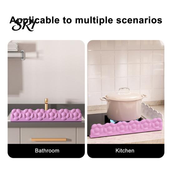 Garde-Évier Anti-Huile Silicone Anti-éclaboussures Antidérapant Ventouse Protecteur d'Eau Bord Réutilisable Plan de Travail Cuisine Bouclier Anti-éclaboussures Planche Barrière