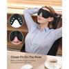 Seitenschläfer Schlafmaske 3er-Pack, Lichtblockierende 3D Schlafmaske, Nacht-Augenmaske für Männer und Frauen, Schwarz, Blau und Lila
