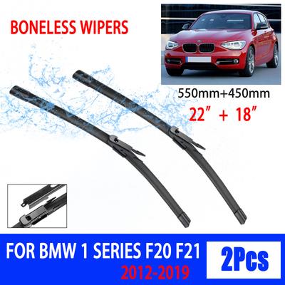 Per BMW Serie 1 F20 F21 2012-2019 Spazzola Tergicristallo Auto Coda di Rondine Gomma Morbida Tergicristallo Parabrezza HD Silenzioso Tergicristallo Automobilistico 22"+18"