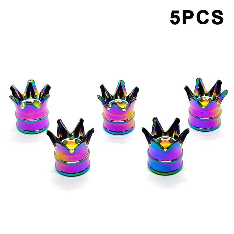 4/5PCS Tire Valve Stem Caps Anodized Aluminum Wheel Valve Covers Accessories Universal Cars SUVs Bikes Trucks And Motorcycles·
