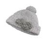 Korean atmosphere soft waxy coarse wool hat autumn and winter new crochet three-dimensional camellia knitted hat niche ear protection hat