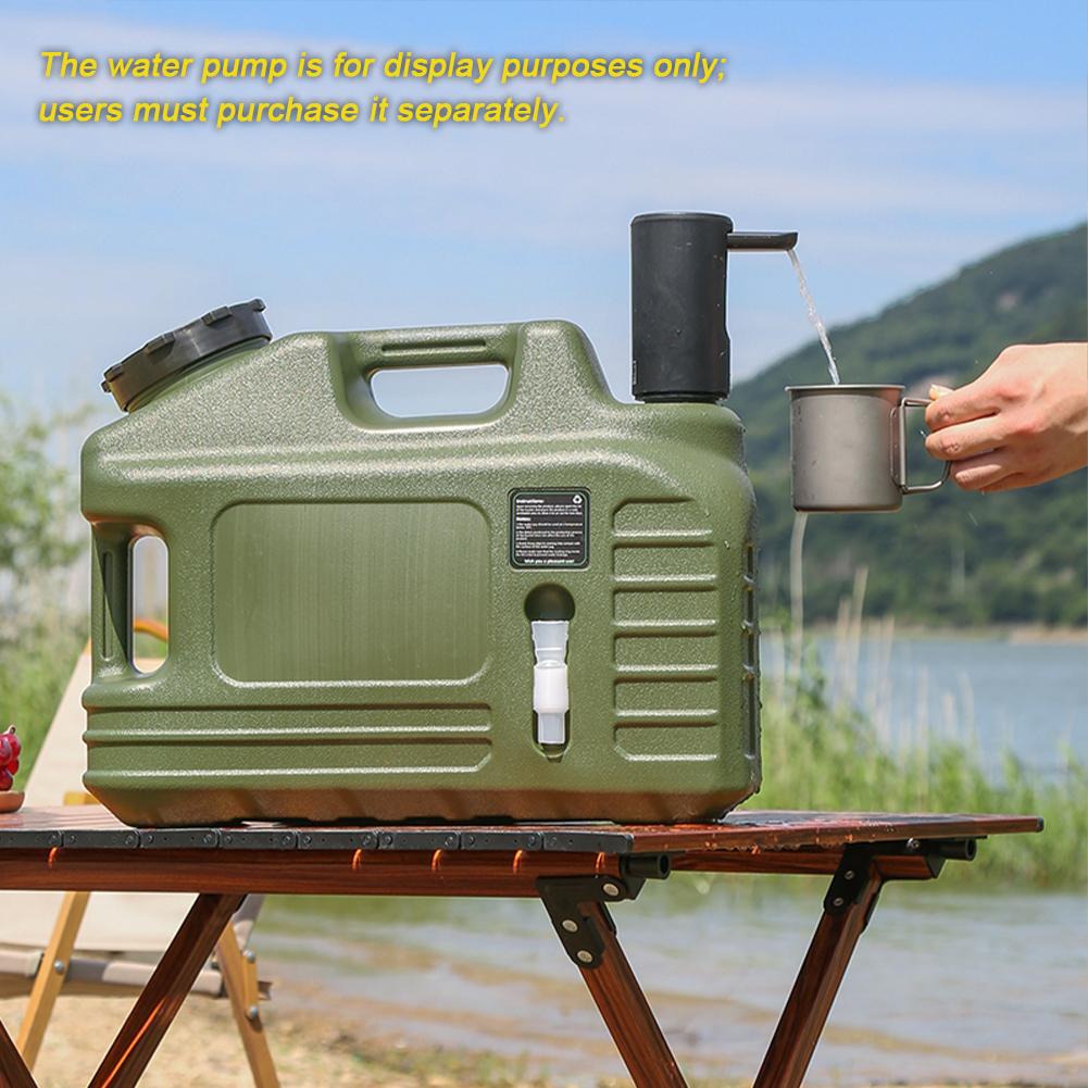 Jarra de Agua para Camping de 18L Tanque de Agua Portátil de Gran Capacidad Cubo de Almacenamiento de Agua de Emergencia sin Fugas para Viajes al Aire Libre Conducir