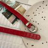 Crocodile Pattern Women's Belt PU Leather Dress Jeans Belt High-End Thin Waist Belt  Streetwear