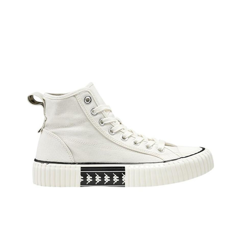 Kappa High-Top Non-Slip Durable Canvas Shoes Unisex sneakers Egrets-White K0AW5VS60-024