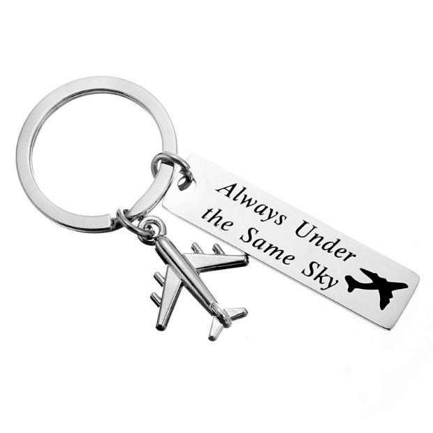 Stainless Steel Aircraft Keychain Pendant: Creative, Cute Gift for Couples & Birthdays