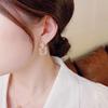 2023 Retro Geometric Crystal S925 Silver Square Stud Earrings for Women
