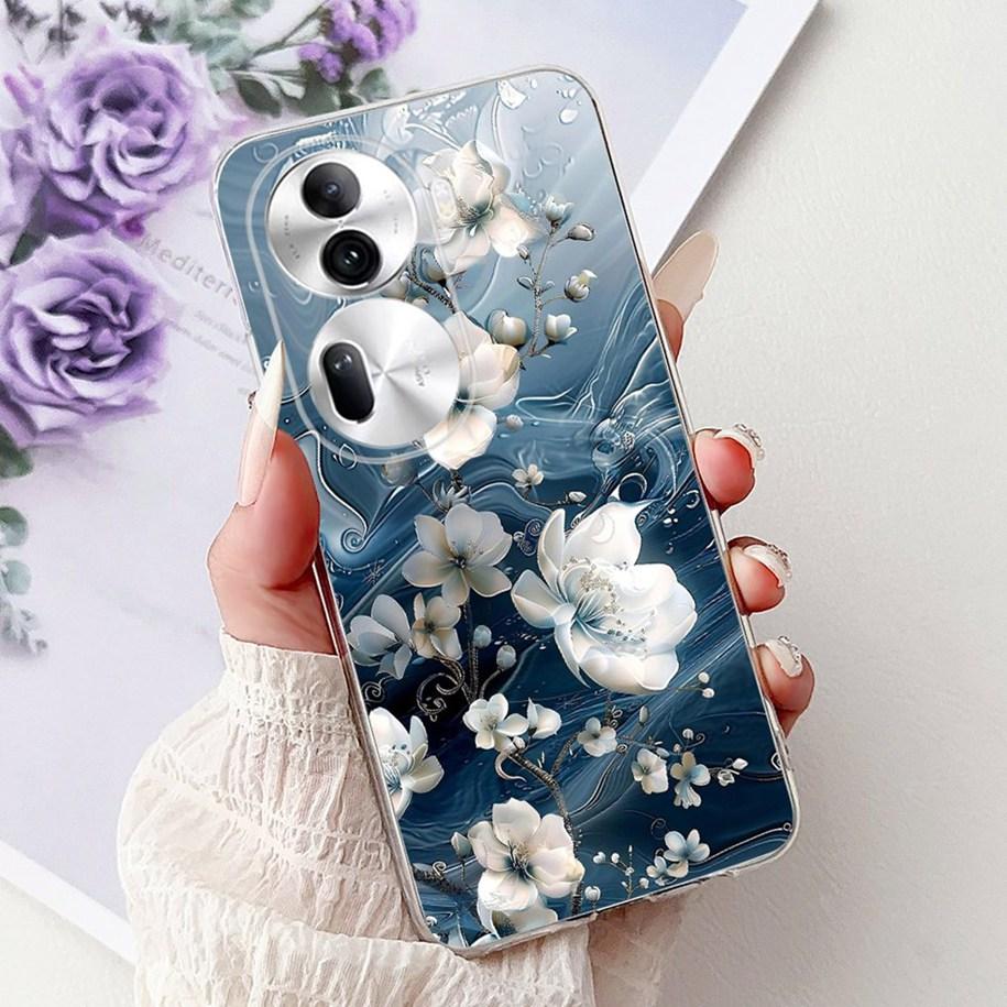For OPPO Reno 11 Pro 5G Case CPH2607 New Fashion Flower Butterfly Silicone Clear Soft Phone Case On OPPO Reno11 5G CPH2599 Funda