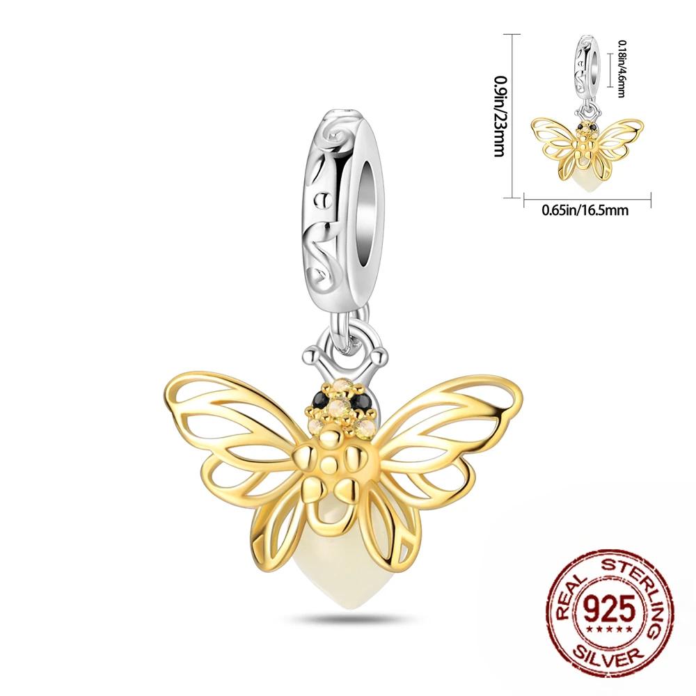 

Copper Beads Glow Firefly Yellow Bee Beads Pendant Charm Charm Bead Set Fit 4Mm Aperture Bracelet Do-It-Yourself Jewelry Making Gift W18603WW-