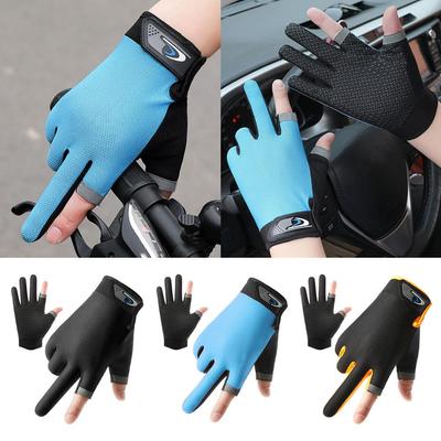 1 Paio Guanti da Pesca Outdoor Impermeabili Antiscivolo 2 Dita Tagliate Uomo Caccia Pesca Attrezzatura Accessori