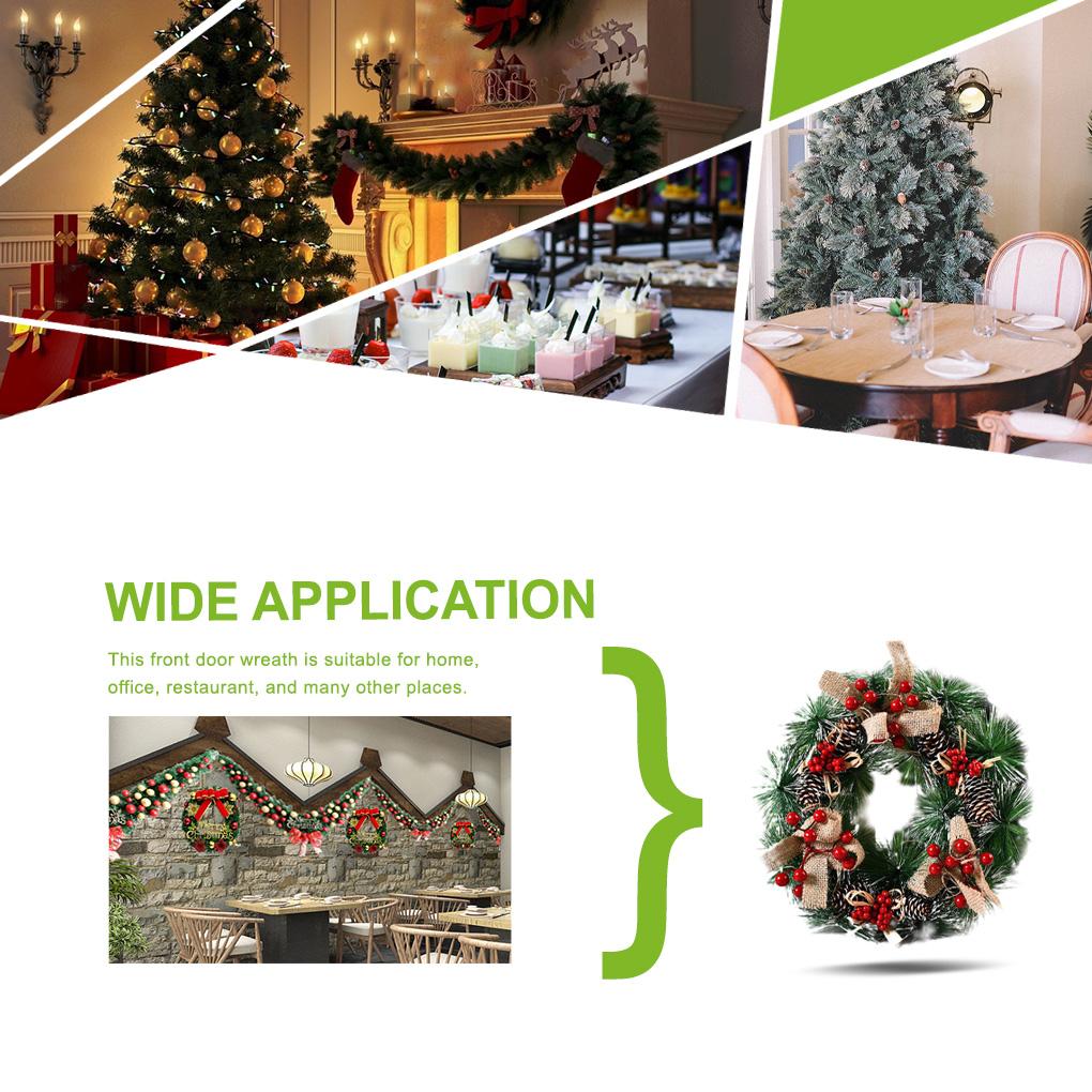 Front Door Garland Christmas PVC Hanging Garland Window Wall Decoration Home Office Hotel Holiday Ornament