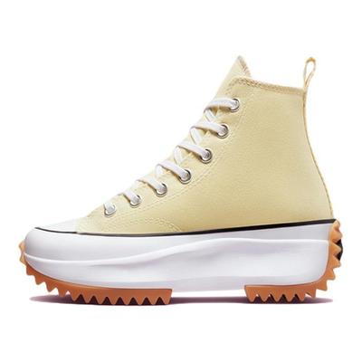 Chaussures décontractées montantes en toile Run Star Hike Plateforme Unisexe Jaune Pâle