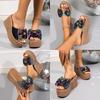 Summer Womens Flip Flops With Glitter Butterfly Bow Pu Rubber Sole Casual Flat Sandals For Large Sizes