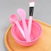 4Pcs Diy Facemask Mixing Tool Kit Facial Mask Bowl Stick Spatula Silicone Soft Face Brushes Spoons