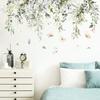 Green Leaves Plant Branch Wall Sticker Bedroom Living Room Background Decoration Mural Home Decor Stickers Art Decals Wallpaper