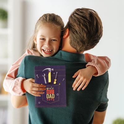 Toolbox Pop Up Father's Day Card for Dad 3D Happy Father's Day Greeting Card with Envelope from Son Daughter Wife Best Dad Award Card Gift for Husband