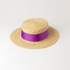 European and American spring and summer new multi-color decorative with flat-top straw straw hat outdoor travel sunscreen sunshade flat-top straw hat