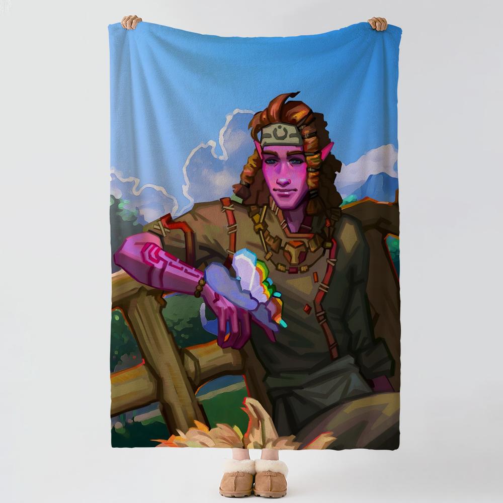 Game P-Palia Throw Soft Warm Flannel Blanket, Multi-use Throw for Bed Sofa Office, Air Conditioning Nap Blanket 75x90cm