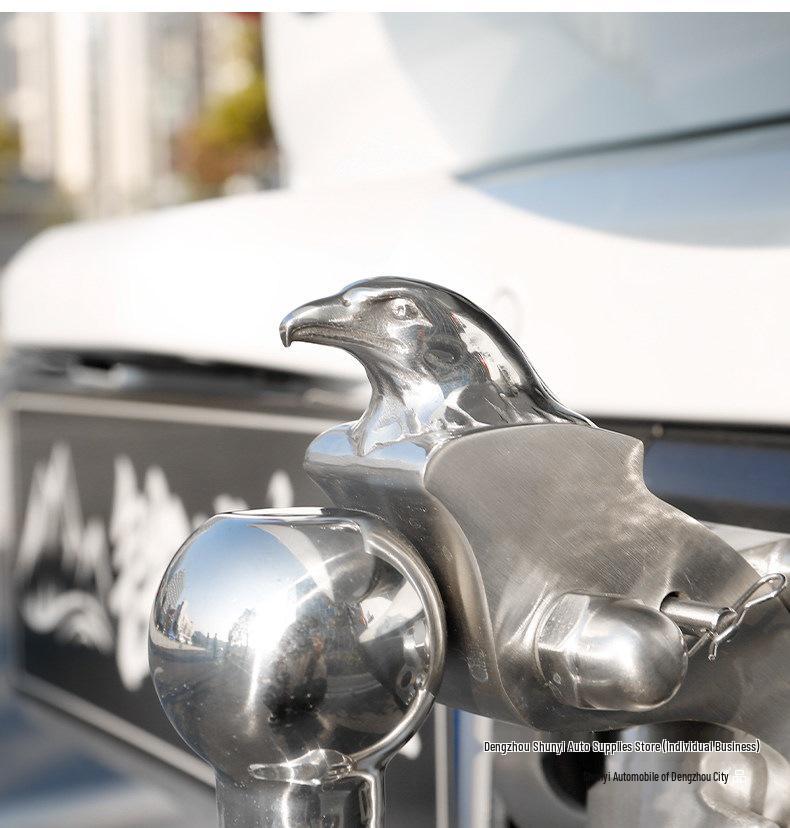 Shunyi Haval Modified Trailer Hitch Rear Stainless Steel 2nd Gen Ruffian Tiger Head Arm Hook Accessories