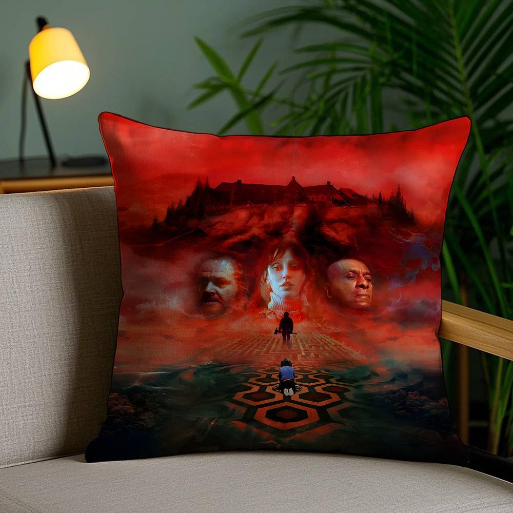 Horror Movies The Shining-S Pillow Case Anti-dustmite Pillowcase Invisible Zipper Silky Short Plush Sofa Cushion Cover