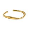 Bracciale da donna in acciaio al titanio con diamanti, placcato oro, non sbiadisce, intarsio di zirconi, alta gamma, semplice, versatile gioiello in acciaio inossidabile