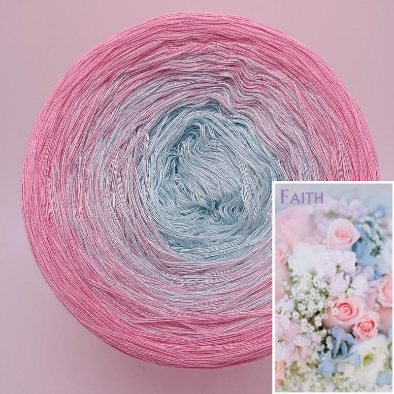 300g Mercerized Cotton Yarn Gradient Color Long Section Dyed Hand Wound Mixed Strand Cake Thread DIY Hand Knitted Shawl Scarf