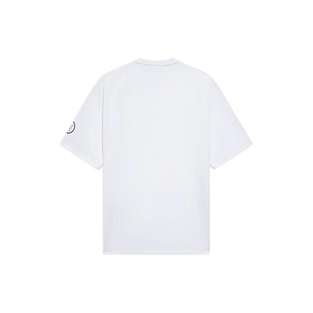 Li-Ning Way Of Wade T-Shirts Men's White Crew Neck Moderate Straight Fit AHSS435-2