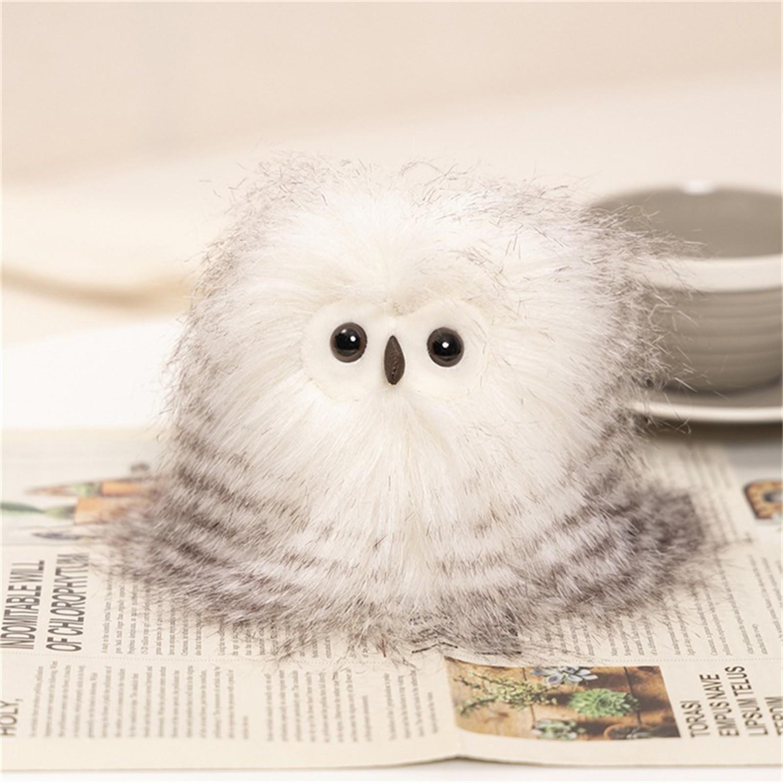 

Плюшевая игрушка-сова, детская ручная спящая кукла для детских подарков One Size белый