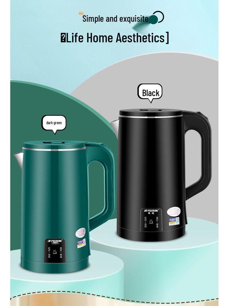 Large Capacity Smart Electric Kettle with Durable Anti-scald Design and Automatic Shut-Off
