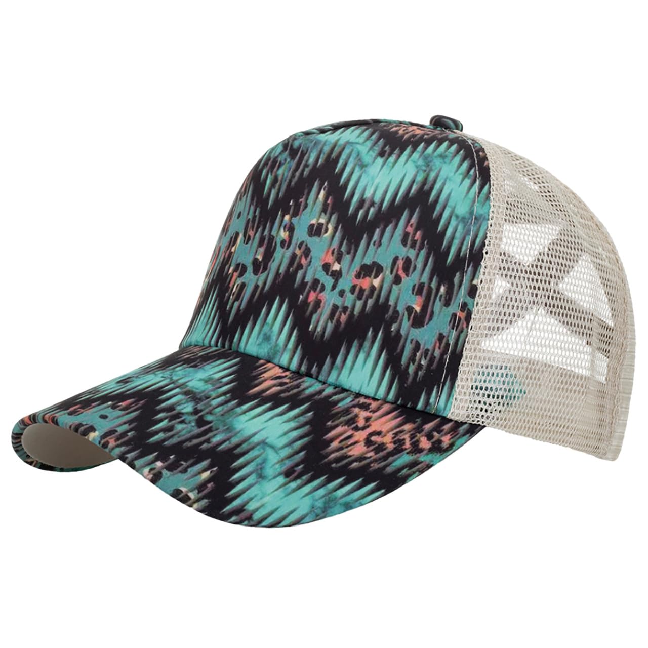 

Mesh Wavy CZ985 [White Fang] Cap, Pattern, Hat, Casual, Stylish, Outdoor, Men s, Women s, (Green) зелёный