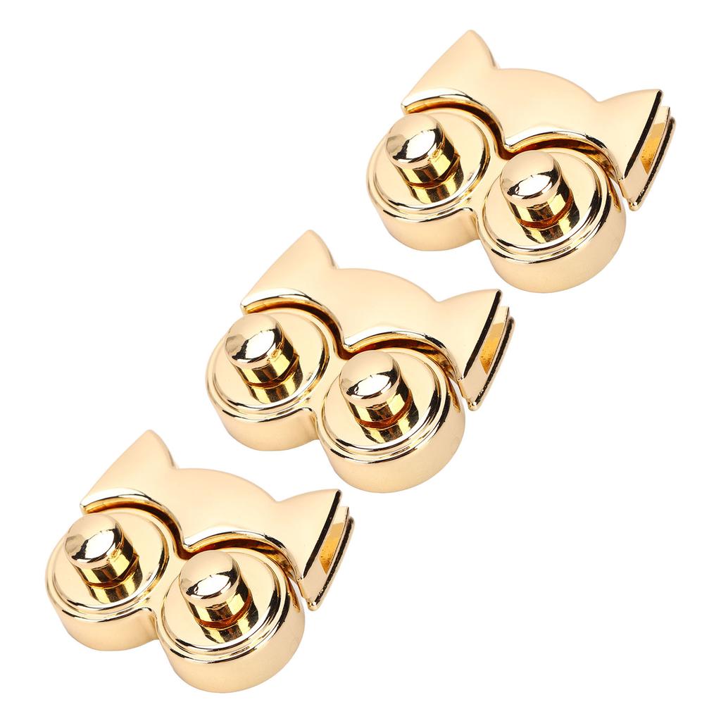 3pcs Thumb Purse Lock Owl Shape Alloy Material Decorative DIY Bag Making Supplies for Suitcases Leather