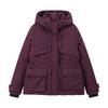 Hooded Solid Color Graphite Stand-Up Collar Down Cotton Clothing Season Warm Puffs Skinny Loose Jacket
