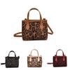 Fashionable Pu Material Leopard Print Shoulder Bag For Women With Zipper Closure