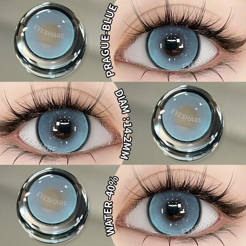 Eyeshare 1 пара натуральных высокопрозрачных синих контактных линз годового ношения фиолетовые контактные линзы