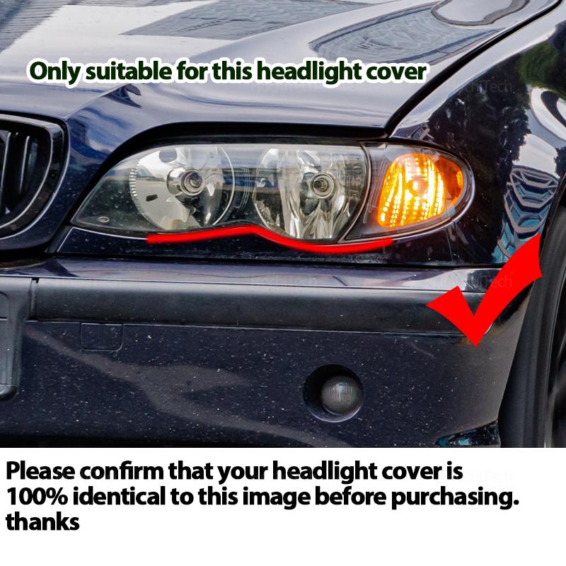 Auto Headlamp Cover Headlight Caps Lampshade Housing Lamp Shell Glass Lens for BMW 3 Series E46 Sedan Facelift 2002-2005