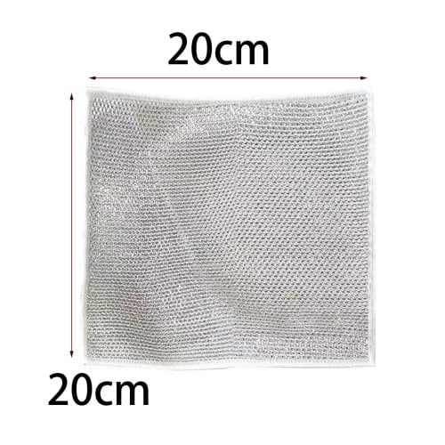 Fenteeer 20-Count Metal Wire Kitchen Towels, Multipurpose Dish Cloths, Kitchen Cloths, Wire Cleaning Cloths, Dishwashing Cloths, Wire Cloths for Wipin