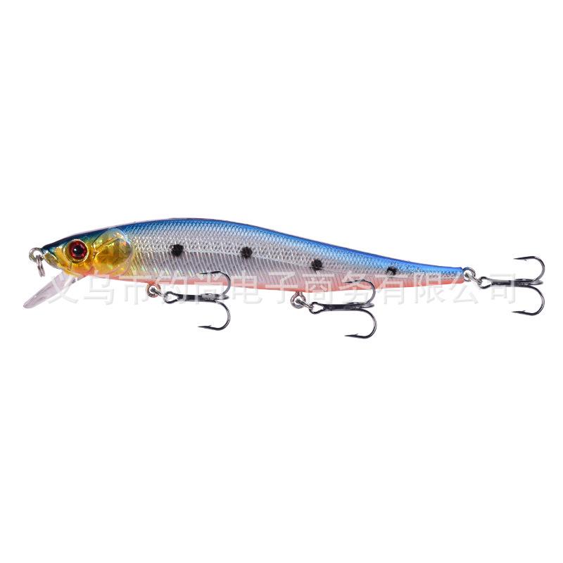 

Bionic Rattle Mino Lure: 14g/23g Floating/Sinking Long Cast Bait for Freshwater & Sea Fishing Aspius. Slow Sinking: 12cm/13.8g (6# Black Treble Hook)