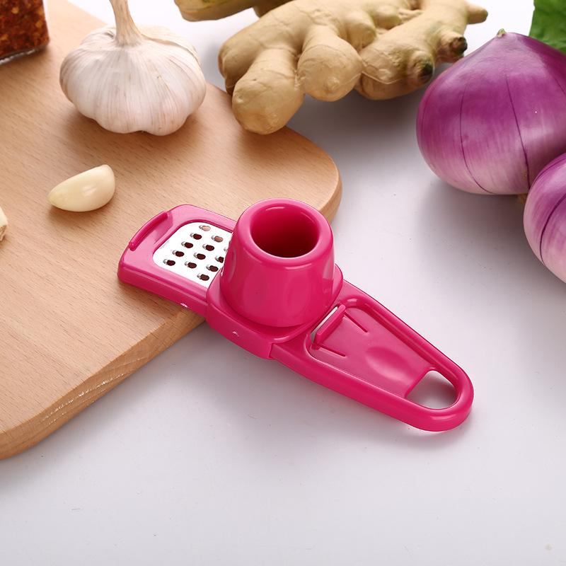 Stainless Steel Manual Garlic Press & Chopper - Kitchen Tool