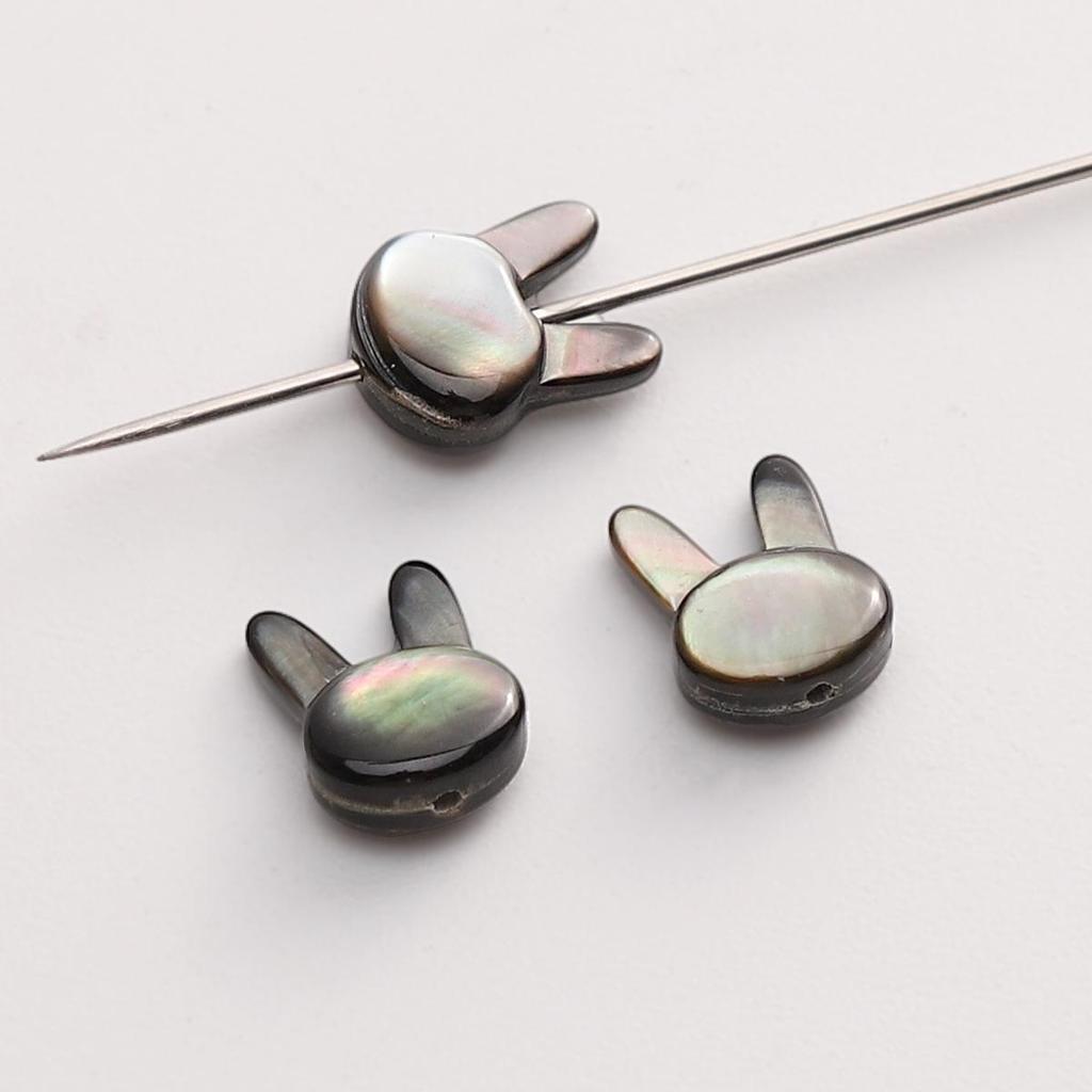 Natural Shell Rabbit Cat Head Beads For DIY Necklace Bracelet Earrings Jewelry Making