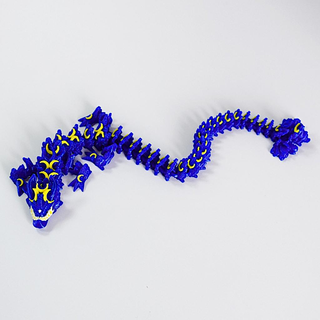 28Cm 3D Printing Flying Moon Dragon Joint Movable Model Children Toy Gifts Novelty Luminous Toys Desktop Decoration